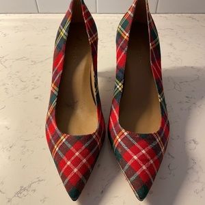 Talbots Christmas Plaid Heels